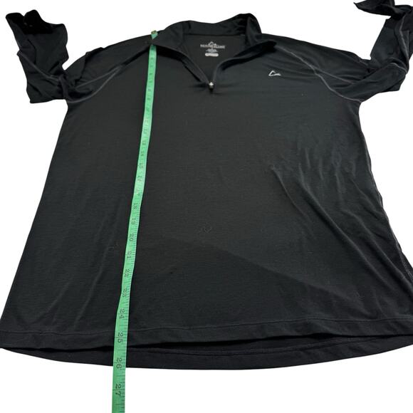 PARADOX Merino Blend Black 1/4 Zip Mens Pullover Long Sleeve Size Small Wool - Picture 6 of 7